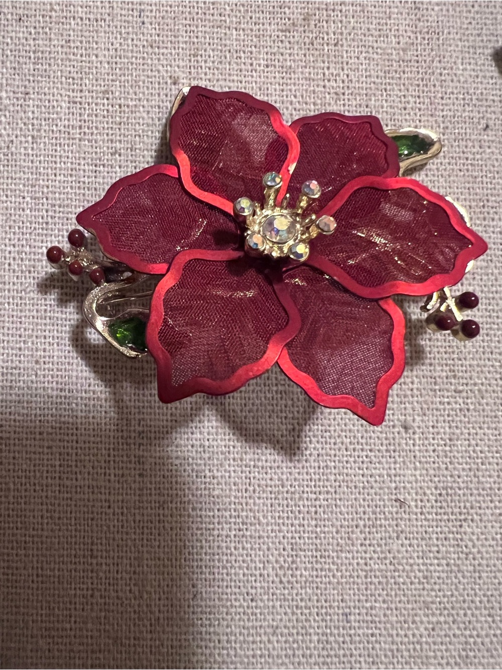Vintage Kenneth Cole Poinsettia Brooch